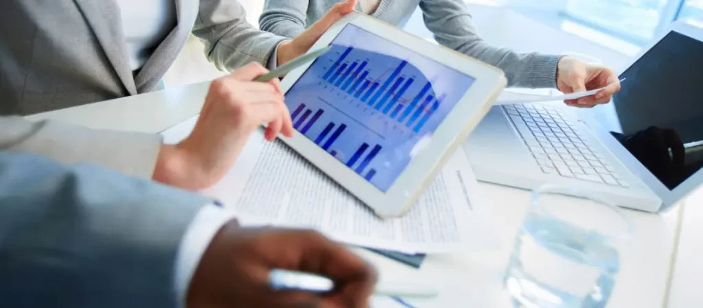 Professional valuer preparing a business valuation in Perth office